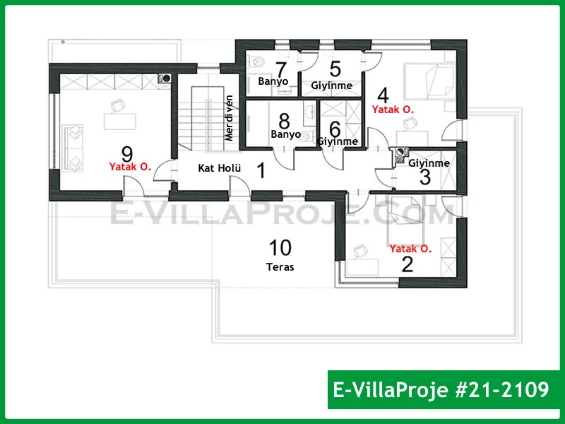 Ev Villa Proje #21 – 2109 Ev Villa Projesi Model Detayları