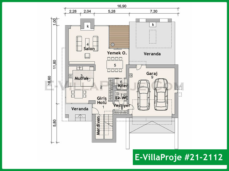 Ev Villa Proje #21 – 2112 Ev Villa Projesi Model Detayları