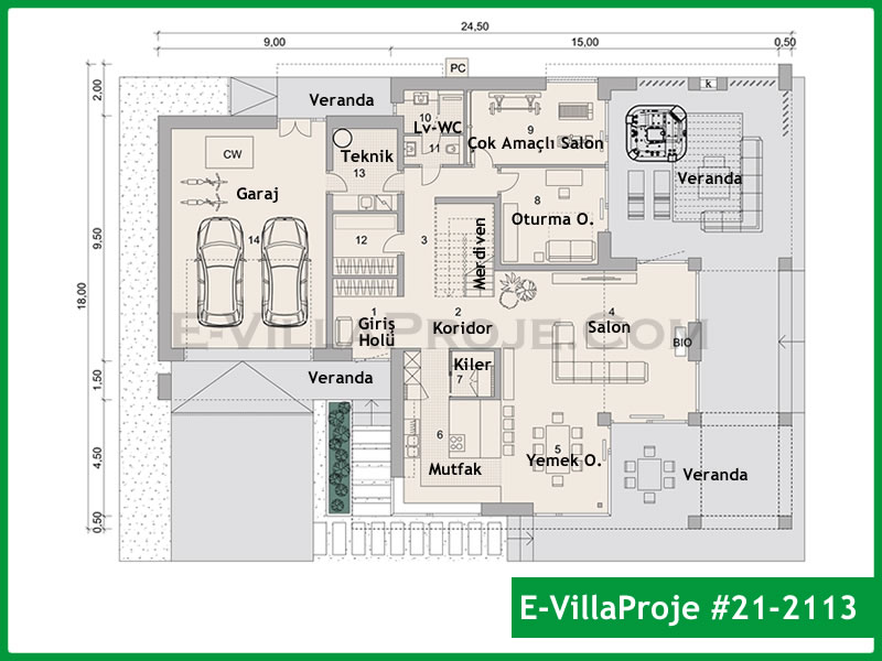 Ev Villa Proje #21 – 2113 Ev Villa Projesi Model Detayları