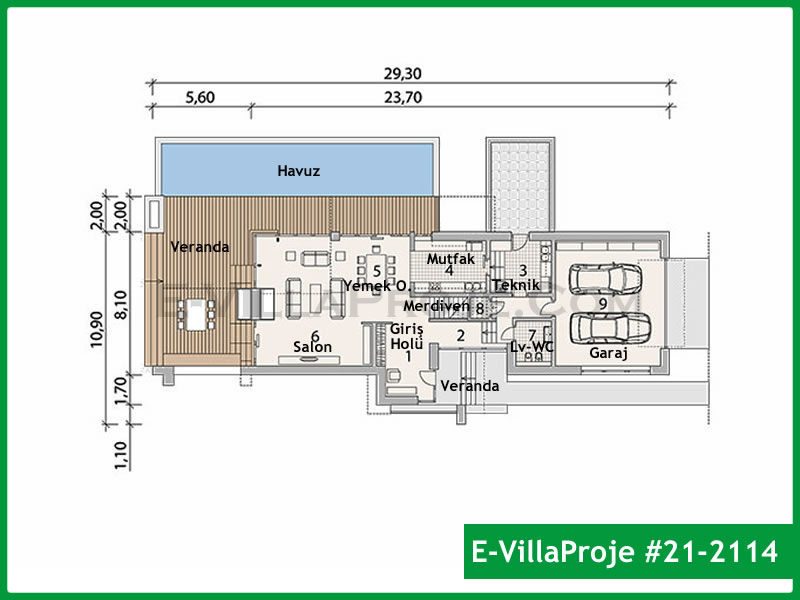 Ev Villa Proje #21 – 2114 Ev Villa Projesi Model Detayları