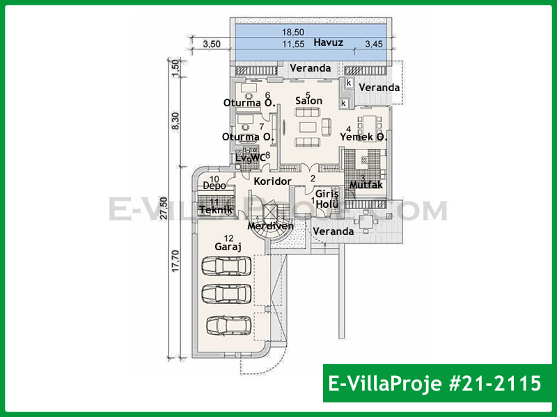 Ev Villa Proje #21 – 2115 Ev Villa Projesi Model Detayları