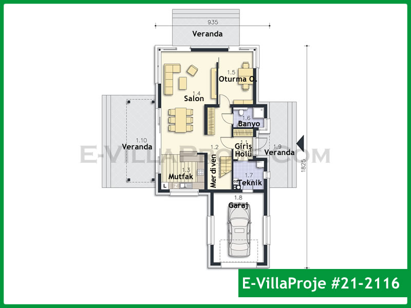 Ev Villa Proje #21 – 2116 Ev Villa Projesi Model Detayları