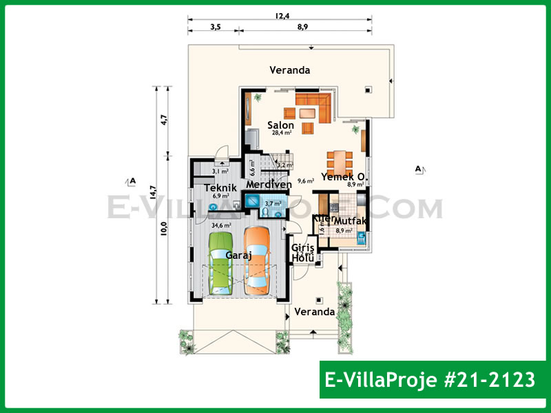 Ev Villa Proje #21 – 2123 Ev Villa Projesi Model Detayları