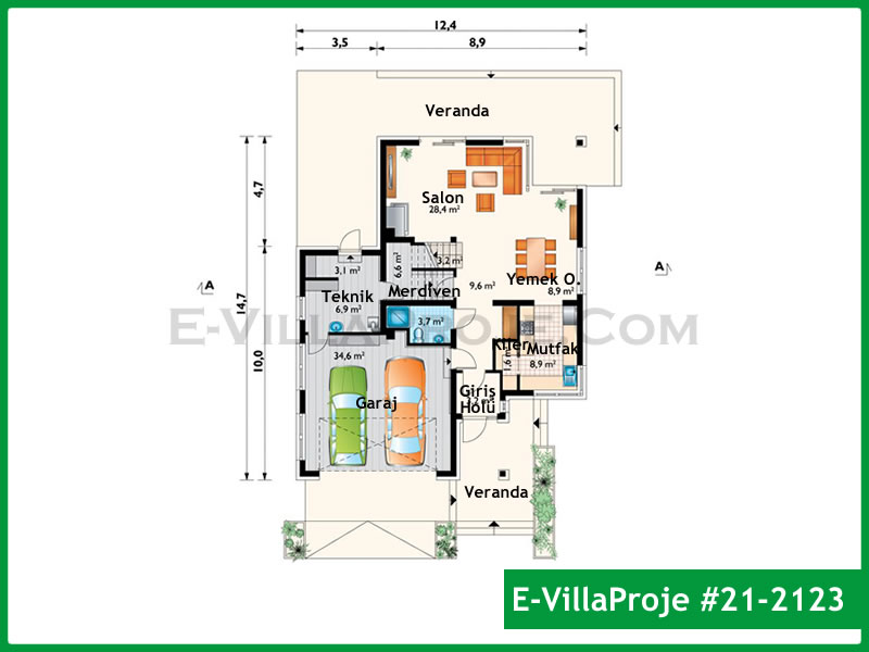 Ev Villa Proje #21 – 2123 Ev Villa Projesi Model Detayları