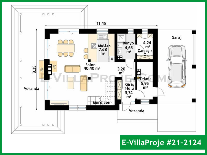 Ev Villa Proje #21 – 2124 Ev Villa Projesi Model Detayları