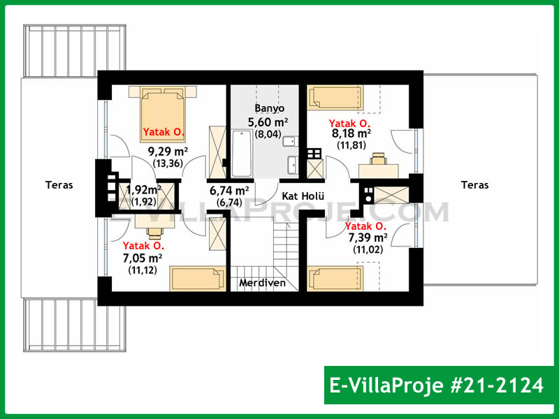 Ev Villa Proje #21 – 2124 Ev Villa Projesi Model Detayları