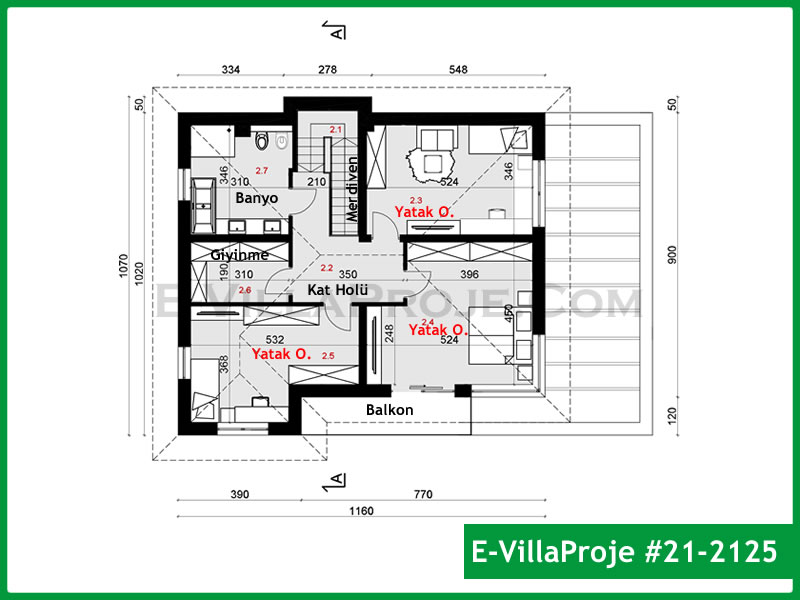 Ev Villa Proje #21 – 2125 Ev Villa Projesi Model Detayları