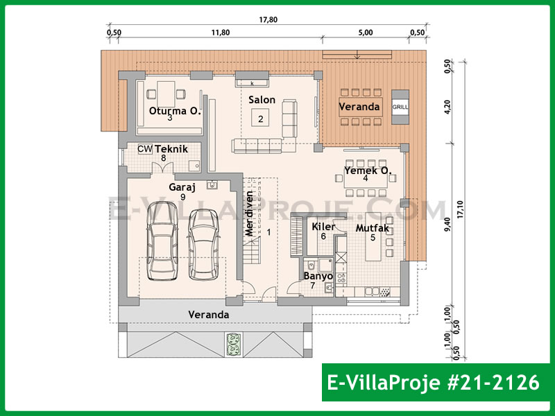 Ev Villa Proje #21 – 2126 Ev Villa Projesi Model Detayları