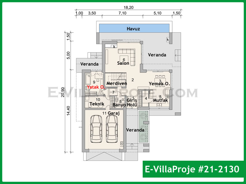 Ev Villa Proje #21 – 2130 Ev Villa Projesi Model Detayları