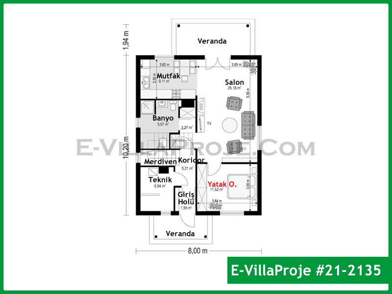 Ev Villa Proje #21 – 2135 Ev Villa Projesi Model Detayları