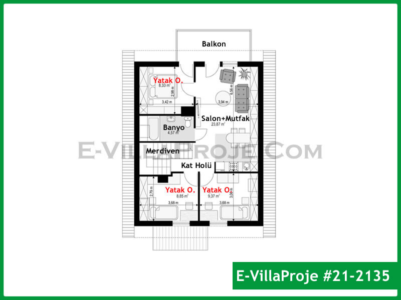 Ev Villa Proje #21 – 2135 Ev Villa Projesi Model Detayları