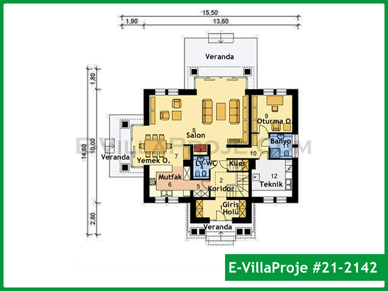 Ev Villa Proje #21 – 2142 Ev Villa Projesi Model Detayları