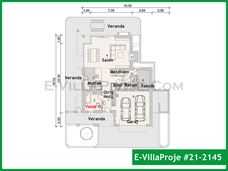 Ev Villa Proje #21 – 2145 Ev Villa Projesi Model Detayları