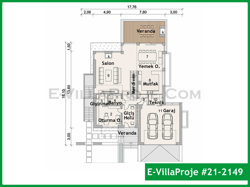 Ev Villa Proje #21 – 2149 Ev Villa Projesi Model Detayları