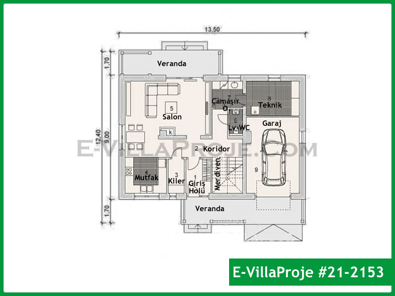 Ev Villa Proje #21 – 2153 Ev Villa Projesi Model Detayları