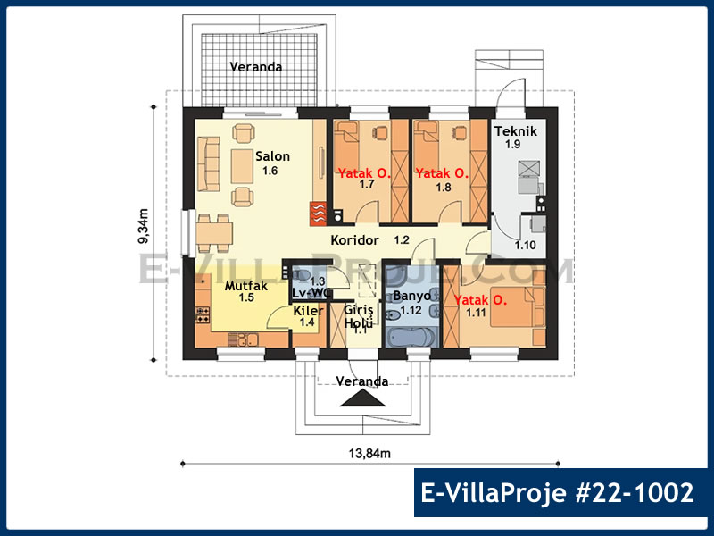 Ev Villa Proje #22 – 1002 Ev Villa Projesi Model Detayları