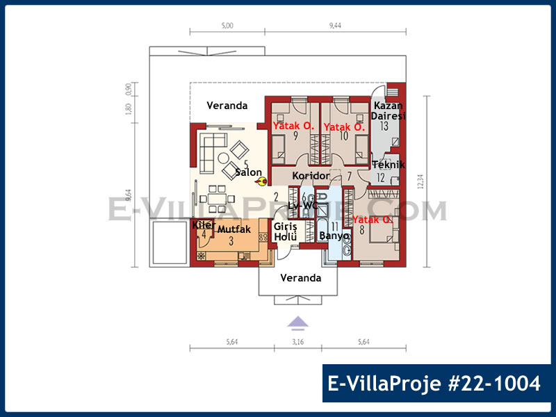 Ev Villa Proje #22 – 1004 Ev Villa Projesi Model Detayları