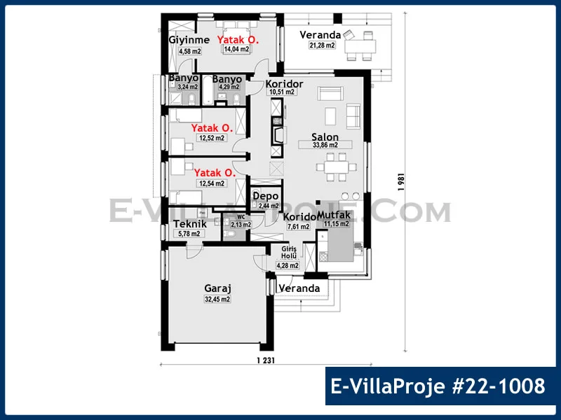 Ev Villa Proje #22 – 1008 Ev Villa Projesi Model Detayları