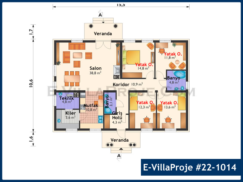 Ev Villa Proje #22 – 1014 Ev Villa Projesi Model Detayları