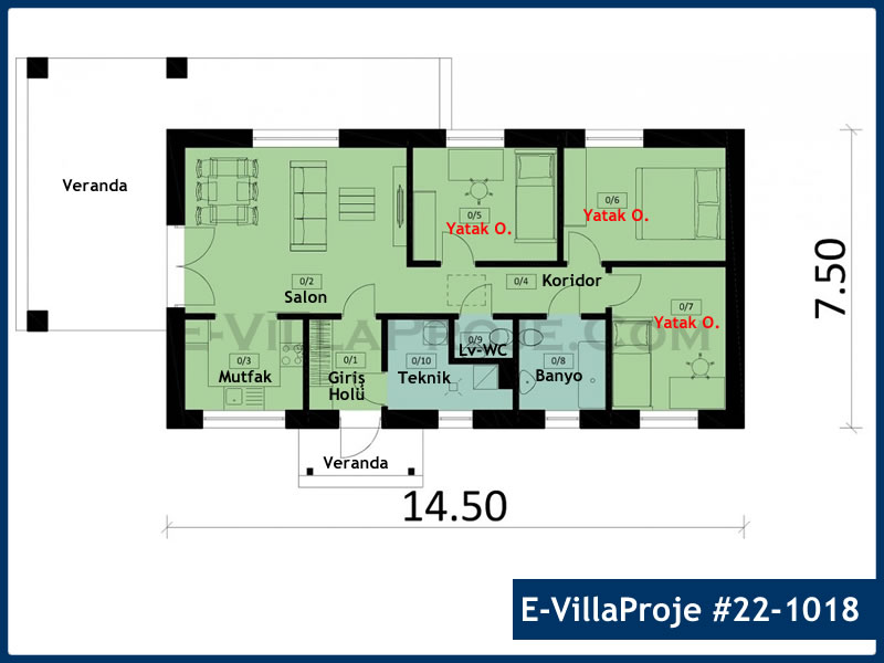 Ev Villa Proje #22 – 1018 Ev Villa Projesi Model Detayları