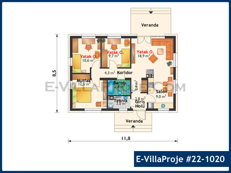 Ev Villa Proje #22 – 1020 Ev Villa Projesi Model Detayları