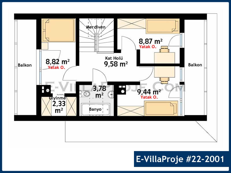 Ev Villa Proje #22 – 2001 Ev Villa Projesi Model Detayları