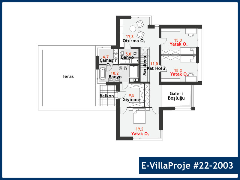 Ev Villa Proje #22 – 2003 Ev Villa Projesi Model Detayları