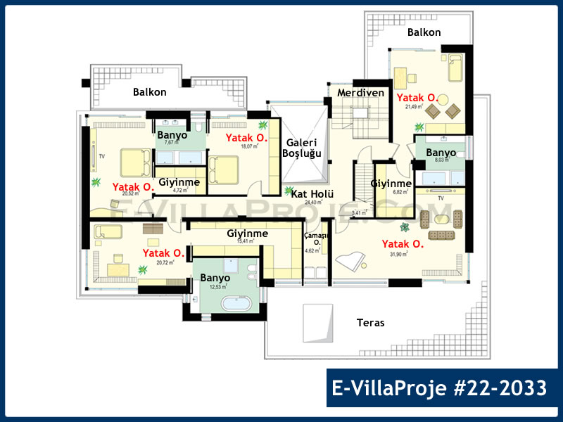 Ev Villa Proje #22 – 2033 Ev Villa Projesi Model Detayları