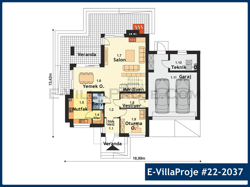 Ev Villa Proje #22 – 2037 Ev Villa Projesi Model Detayları