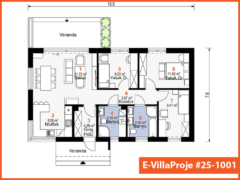Ev Villa Proje #25 – 1001 Ev Villa Projesi Model Detayları