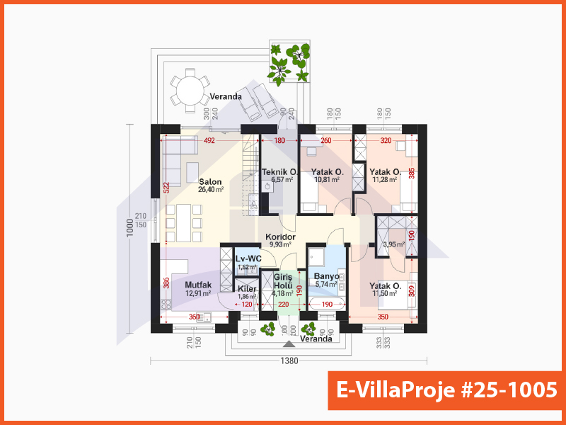 Ev Villa Proje #25 – 1005 Ev Villa Projesi Model Detayları
