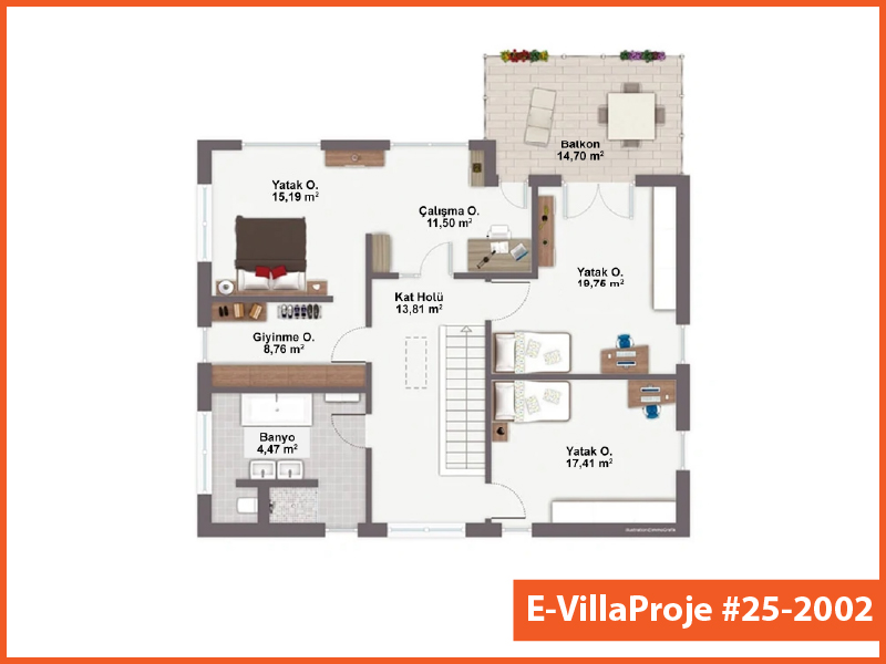 Ev Villa Proje #25 – 2002 Ev Villa Projesi Model Detayları