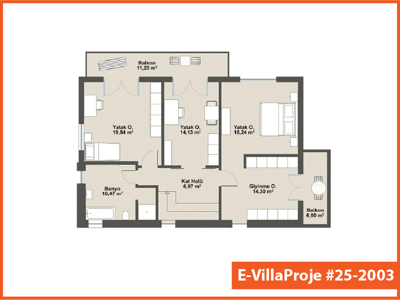 Ev Villa Proje #25 – 2003 Ev Villa Projesi Model Detayları