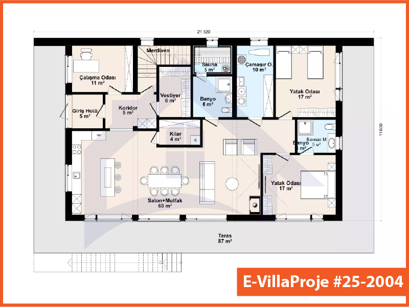 Ev Villa Proje #25 – 2004 Ev Villa Projesi Model Detayları