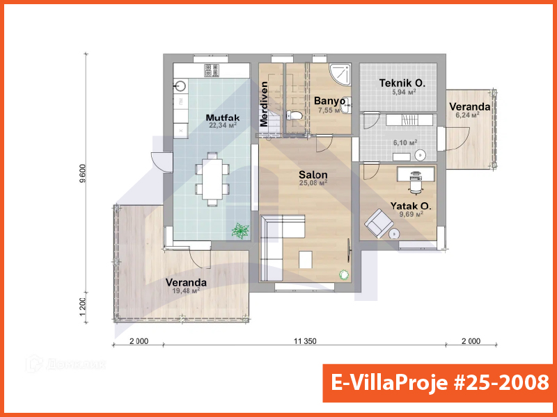 Ev Villa Proje #25 – 2008 Ev Villa Projesi Model Detayları