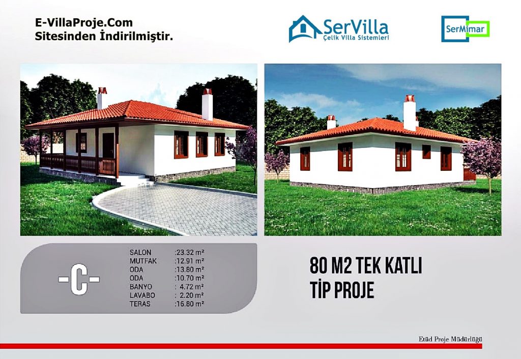 Muğla Menteşe Belediyesi Köy Evleri Projesi (Plan ve 3D Görüntüler)