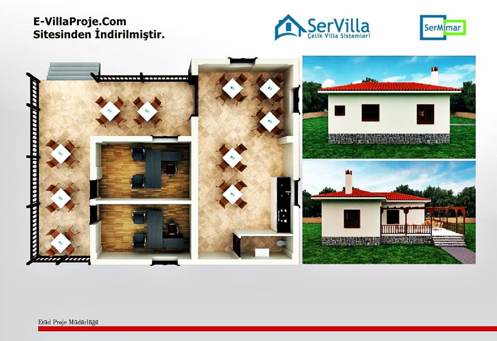 Muğla Menteşe Belediyesi Köy Evleri Projesi (Plan ve 3D Görüntüler