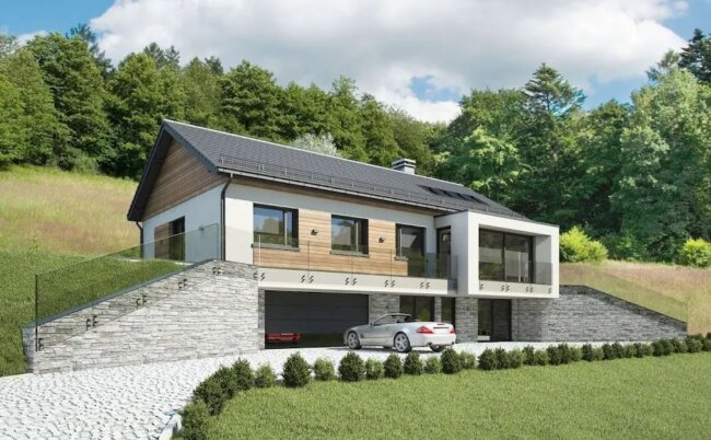 Eğimli Arazide Ev Villa Projeleri