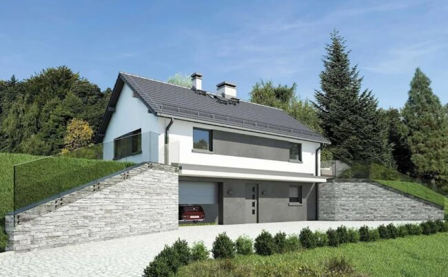 Eğimli Arazide Ev Villa Projeleri