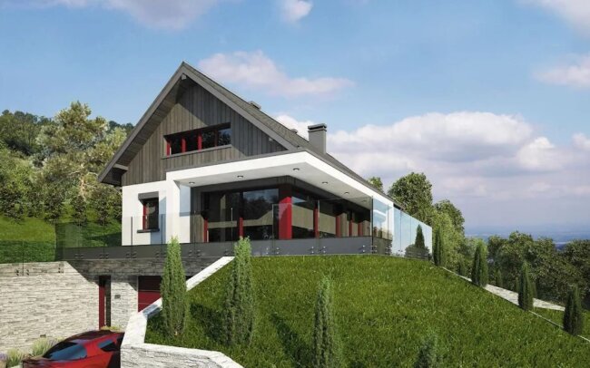 Eğimli Arazide Ev Villa Projeleri