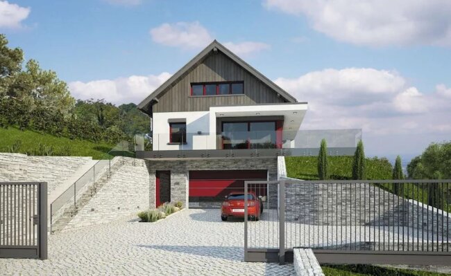 Eğimli Arazide Ev Villa Projeleri