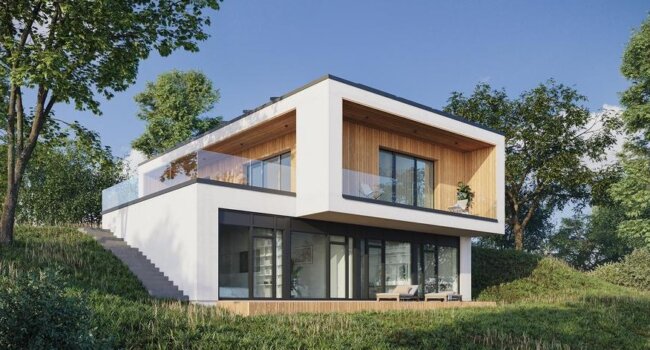 Eğimli Arazide Ev Villa Projeleri
