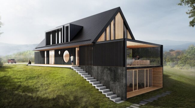Eğimli Arazide Ev Villa Projeleri