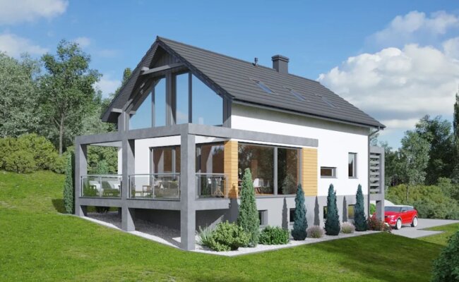Eğimli Arazide Ev Villa Projeleri