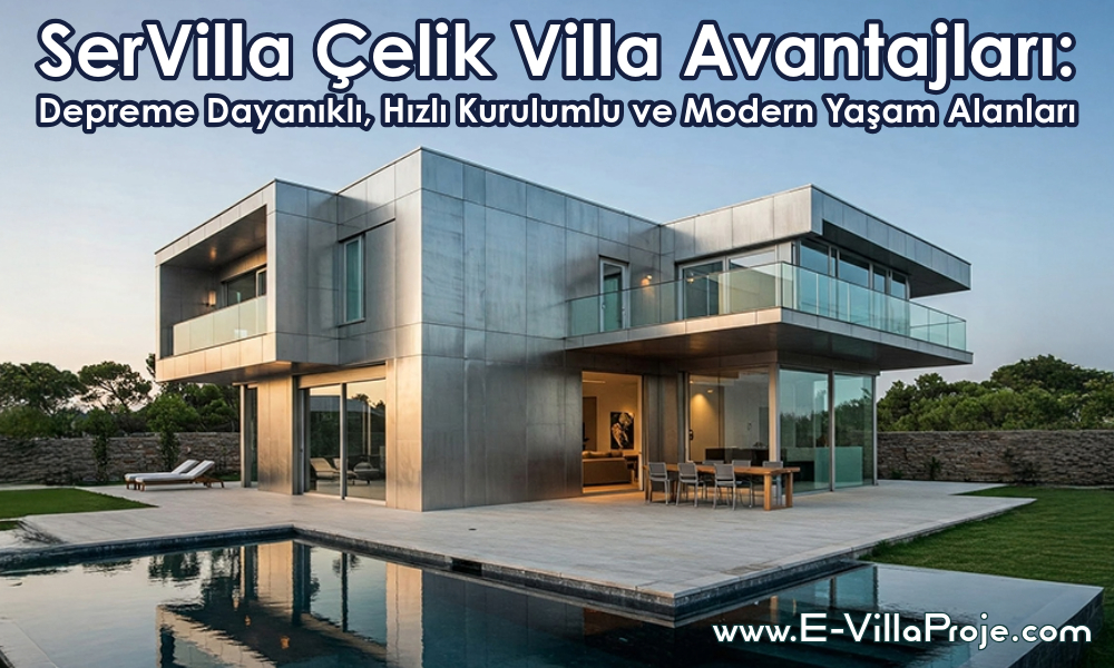 SerVilla Çelik Villa Avantajları: Depreme Dayanıklı, Hızlı Kurulumlu ve Modern Yaşam Alanları